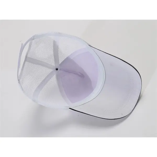 6 Panel Cotton Twill Curved Visor Baseball Cap W/ Mesh Back