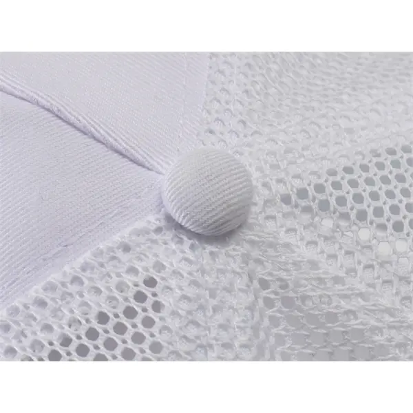 6 Panel Cotton Twill Curved Visor Baseball Cap W/ Mesh Back