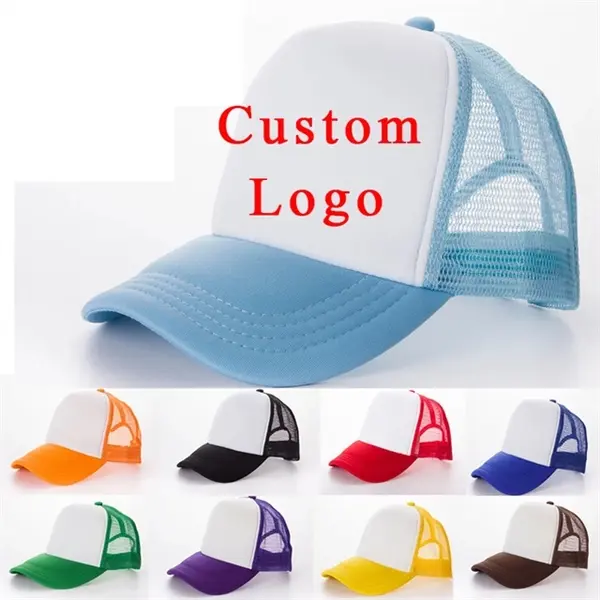 Custom Flat Bill Foam Trucker Cap