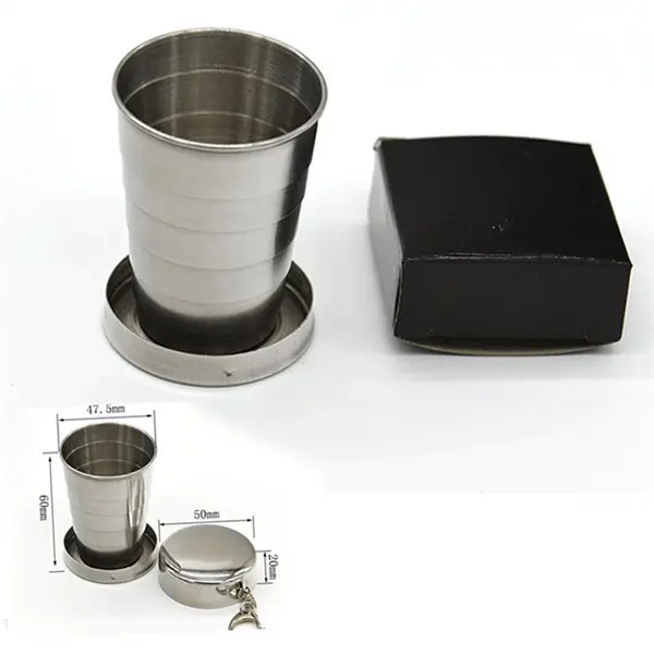 Mini Stainless Steel Telescopic Cup Portable Travel Folding