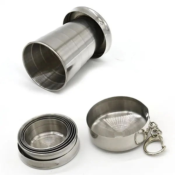 Mini Stainless Steel Telescopic Cup Portable Travel Folding