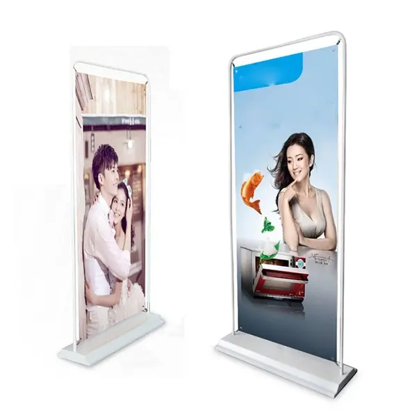 Tube Banner Stand with Steel Base 80" H x 37"W