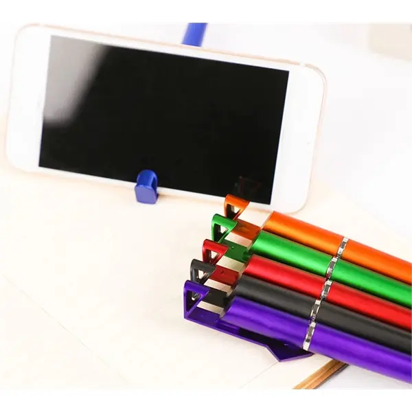 Custom QR Code Stylus Gel Pen With Phone Stand