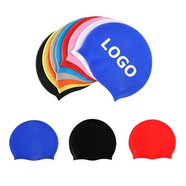 Solid Silicone Adult Swim Cap