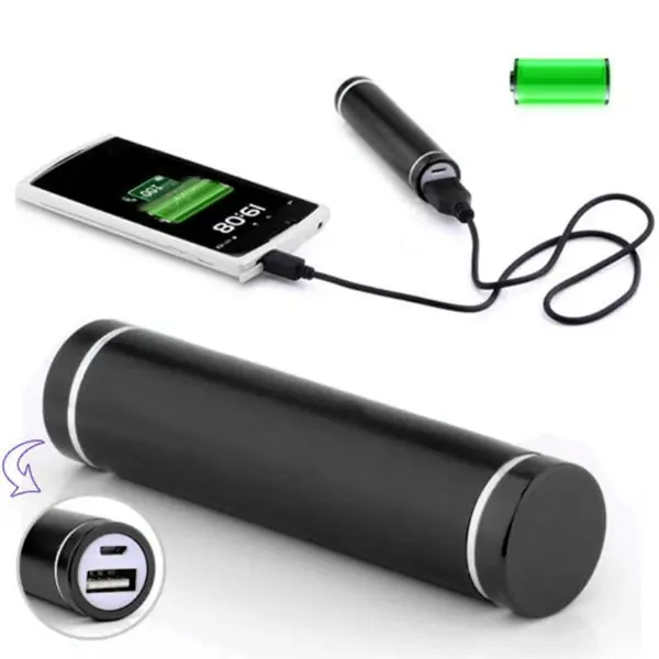 2000mAh Mobile Cylinder Power Bank Chargers