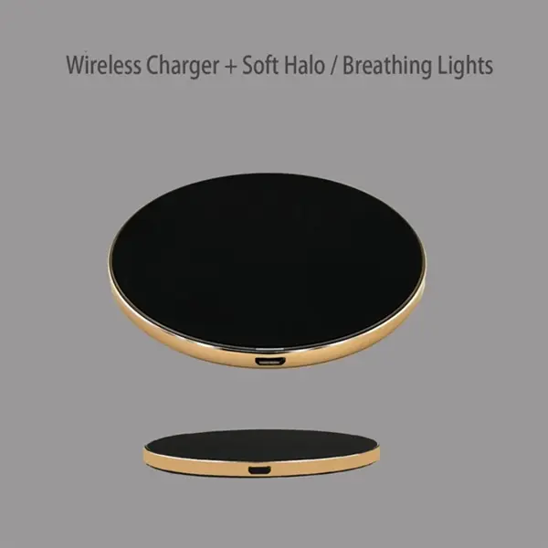 4.0" Black Disk Metallic Wireless Phone Charger