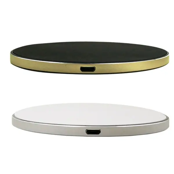 4.0" Black Disk Metallic Wireless Phone Charger