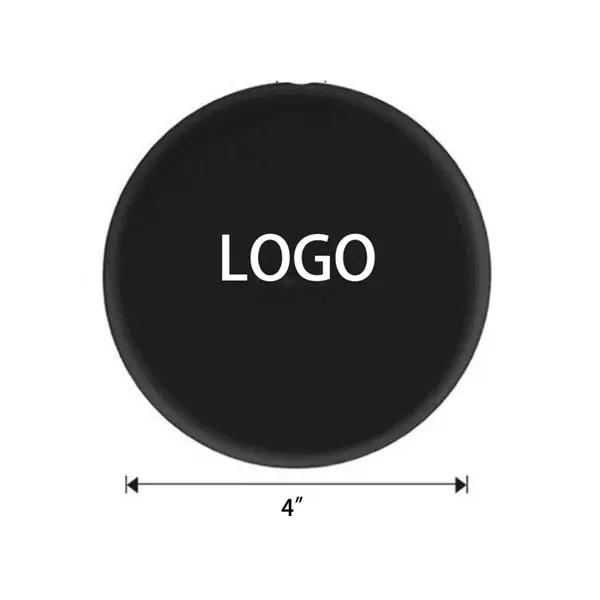 4.0" Black White Disk Metallic Wireless Phone Charger