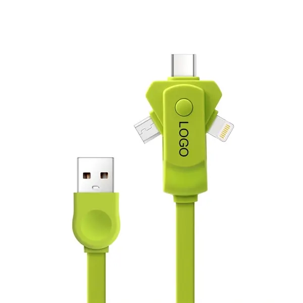 3 in 1 Multi Charging Cable Rotatable USB Port