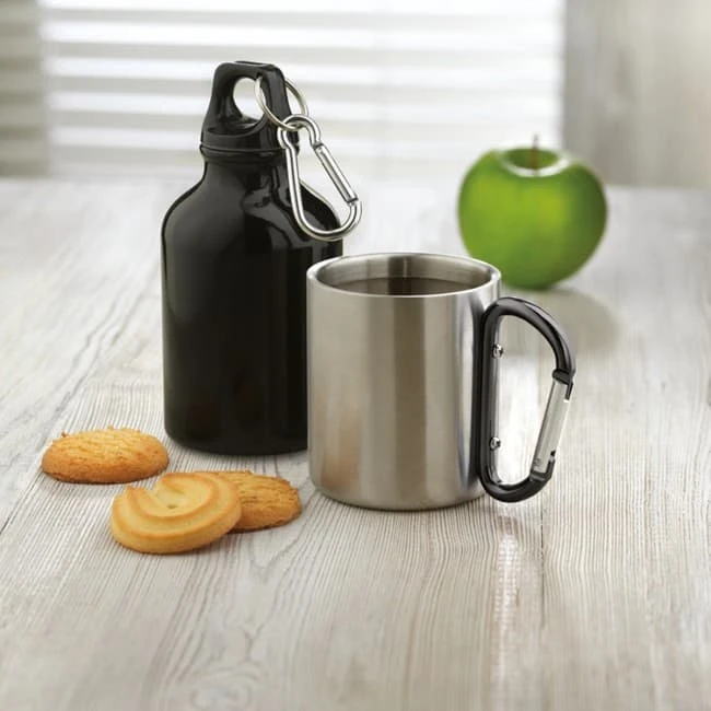 Metal Mug & Carabiner Handle