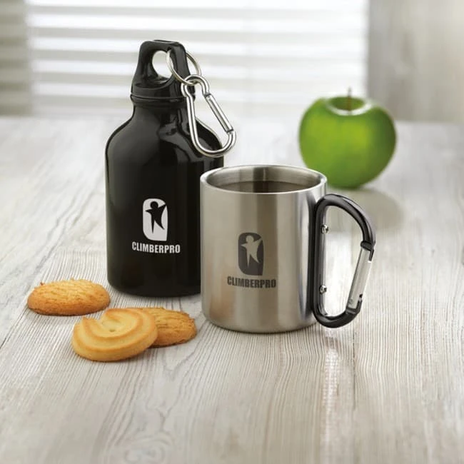 Metal Mug & Carabiner Handle