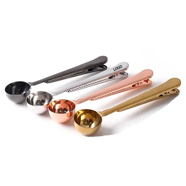 Coffee Spoon With Clips Sealing Scoop