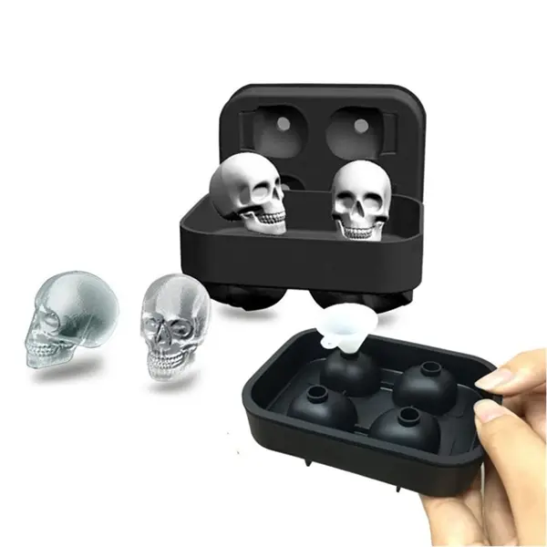 4 in 1 Skull Human Head Ice Mould Model