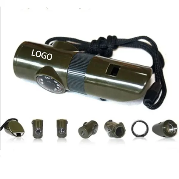 7 in 1 Multifunctional Outdoor Travel Survival Whistle