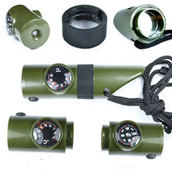7 in 1 Multifunctional Outdoor Travel Survival Whistle