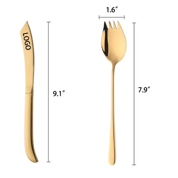 Stainless Steel High -Grade Colorful Spoon Knife Tableware