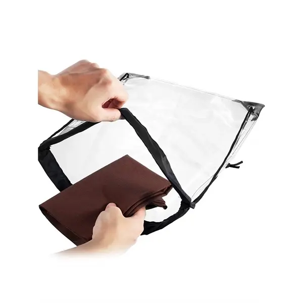 PVC travel storage waterproof clear drawstring backpack