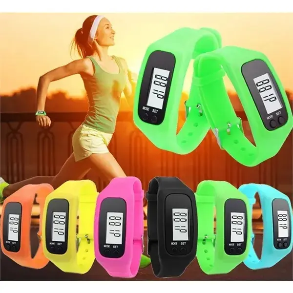 Digital Led Silicone Watch Pedometer