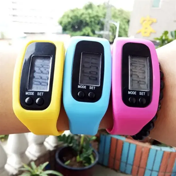 Digital Led Silicone Watch Pedometer