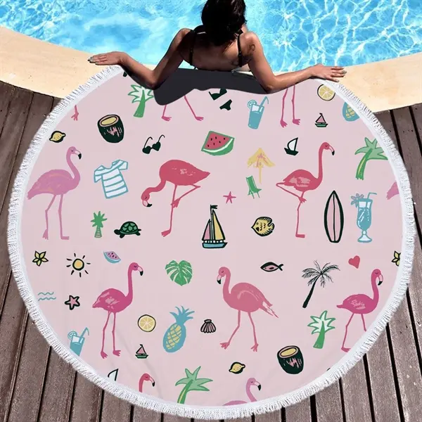 Flamingo themed Beach Towel