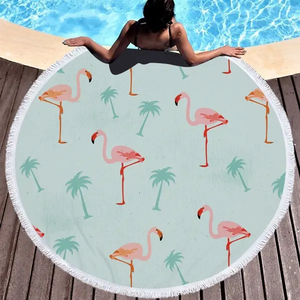Flamingo themed Beach Towel