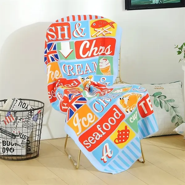 Full Color Printed Microfiber Beach Towel