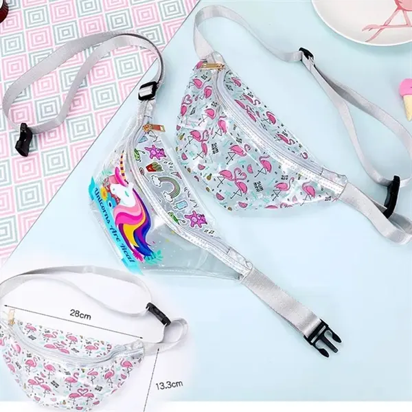 Flamingo Design Cotton Zipped Beach Tote Bag