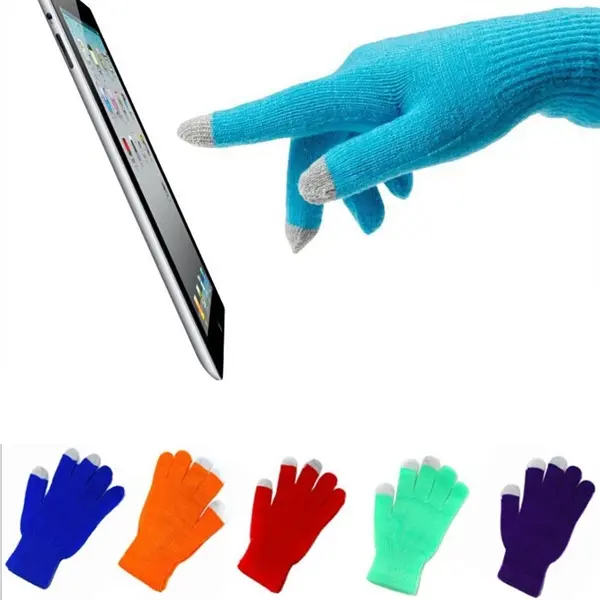 Acrylic Knitted Three Fingers Touch Screen Gloves