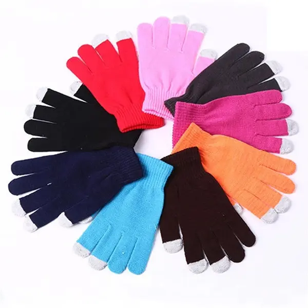 Acrylic Knitted Three Fingers Touch Screen Gloves