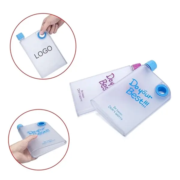 Flat Frosted Notebook Water Bottle