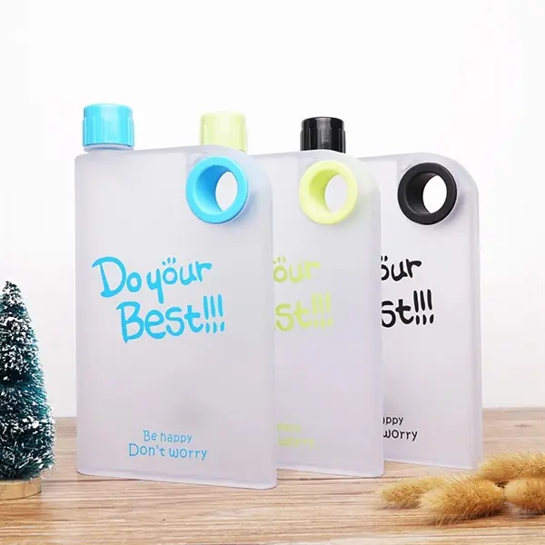 Flat Frosted Notebook Water Bottle