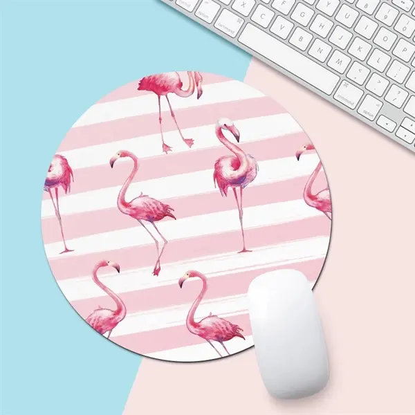 7.9" Round rubber mouse pad