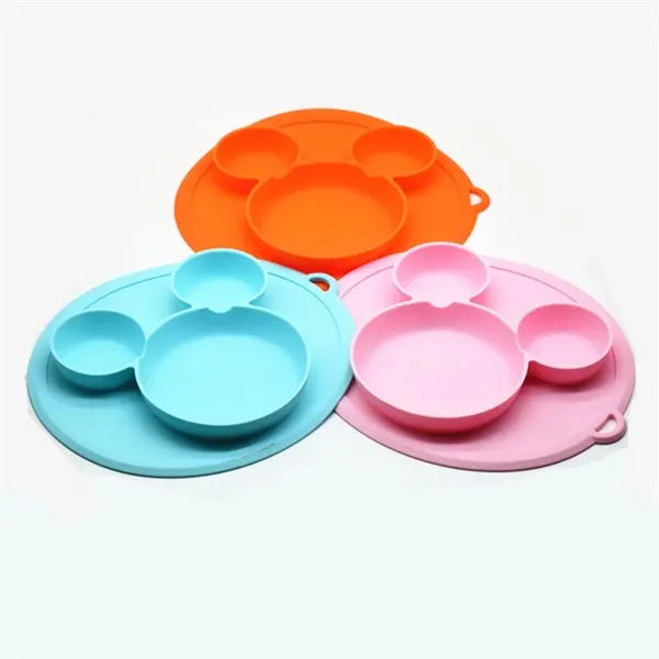 Adsorbable Baby Silicone Plate Bowl