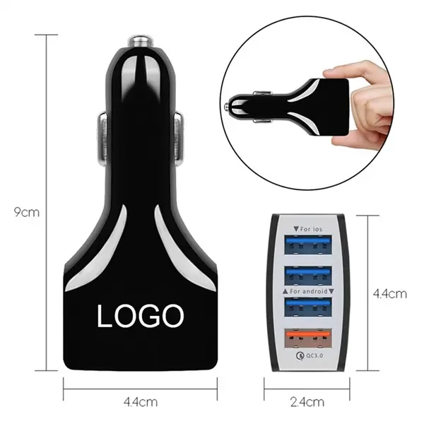 4 Port USB Car Charger Adaptor