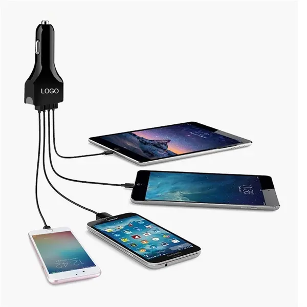 4 Port USB Car Charger Adaptor