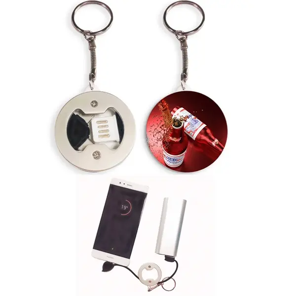 Bottle Opener Keychain USB Charger Cable