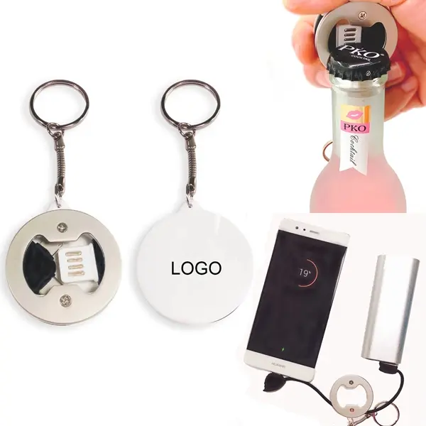 Bottle Opener Keychain USB Charger Cable