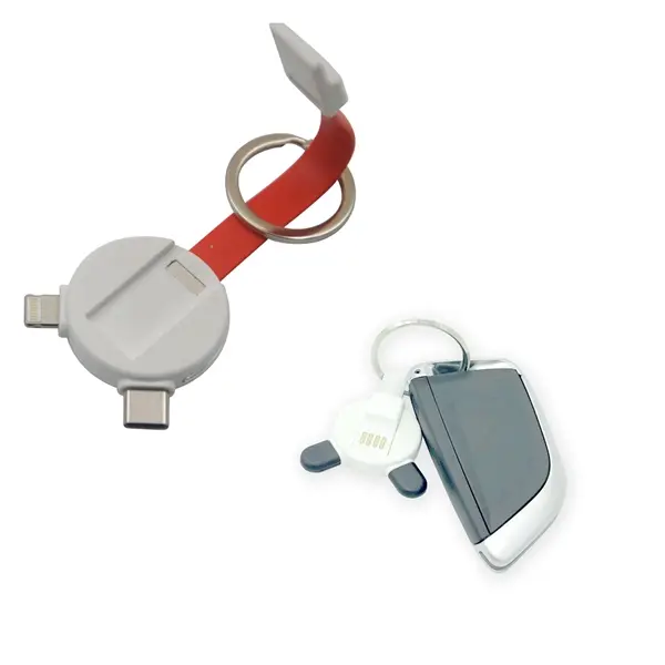 3 in 1 Magnetic Keychain USB Charging Cable