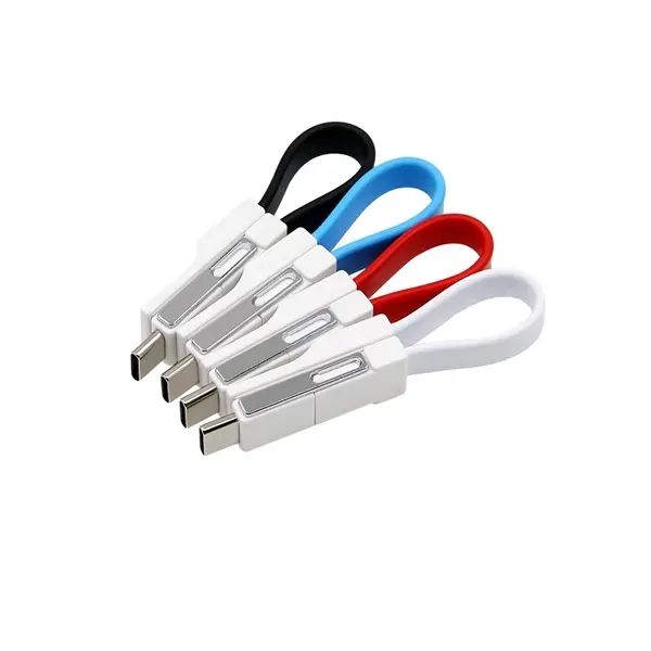 3 in 1 Short Magnetic Keyring Charging Cable
