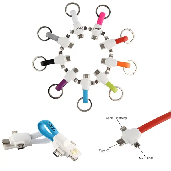 3 in 1 Cross Keychaing Charging Cable