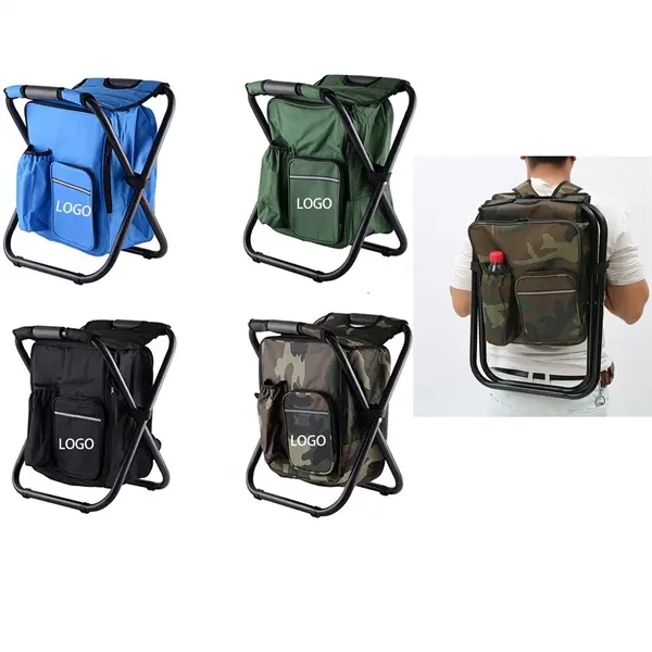 Portable Camping Folding Cooler Chair Backpack