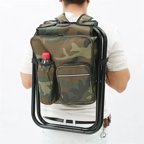 Portable Camping Folding Cooler Chair Backpack
