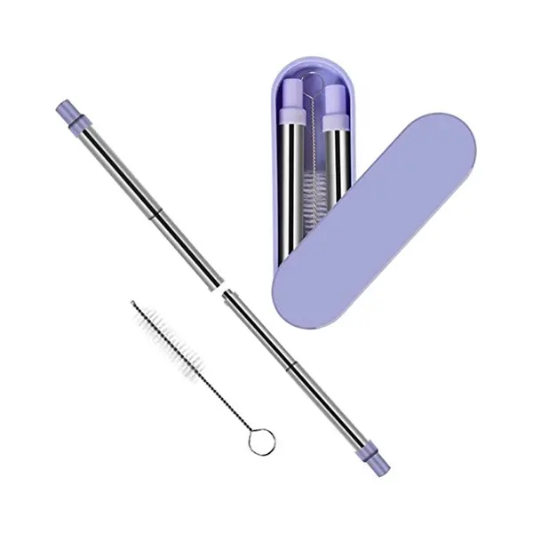 Reusable Telescopic Straw with Hard Case
