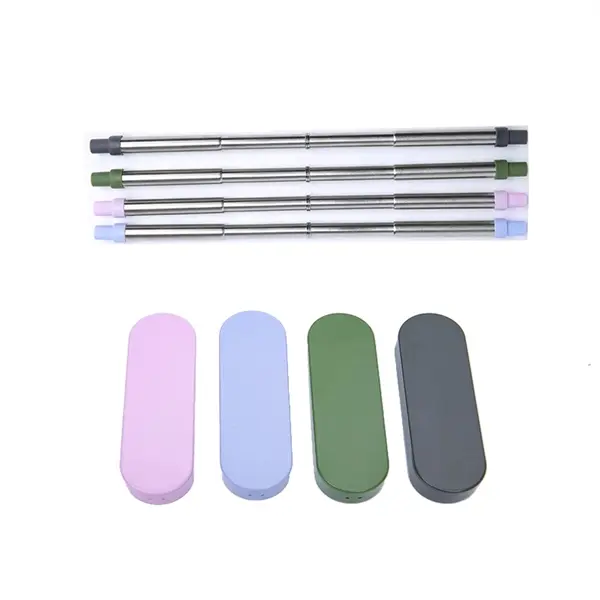 Reusable Telescopic Straw with Hard Case
