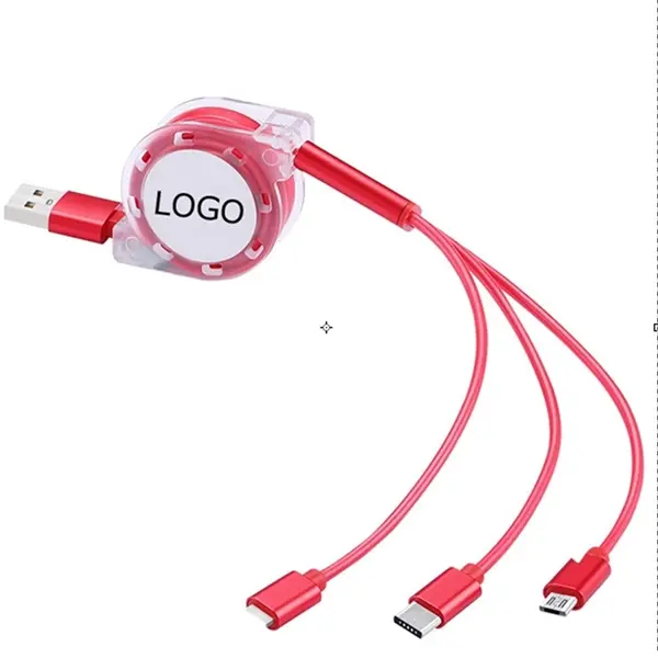 3 in 1 Multi USB Retracrable Charger Cable Cord
