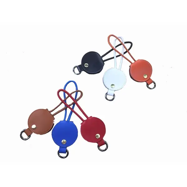 Leather Keychain Phone Cable