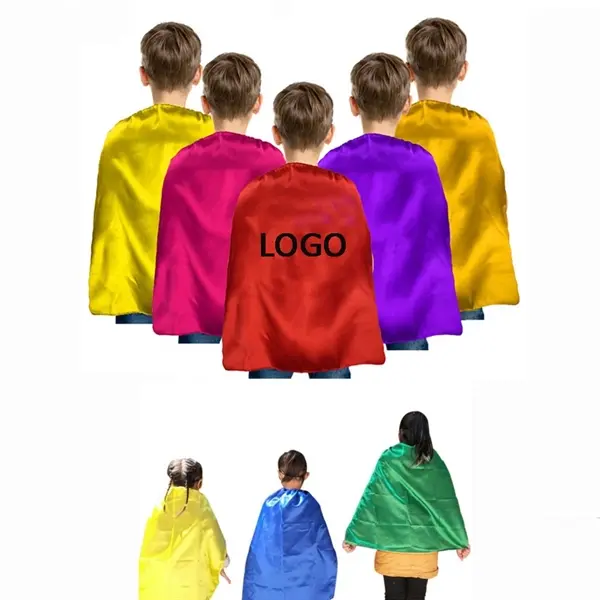 custom youth superhero cape with logo printed