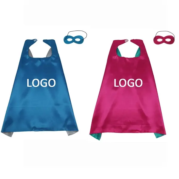 custom kids superhero cape and mask set with logo