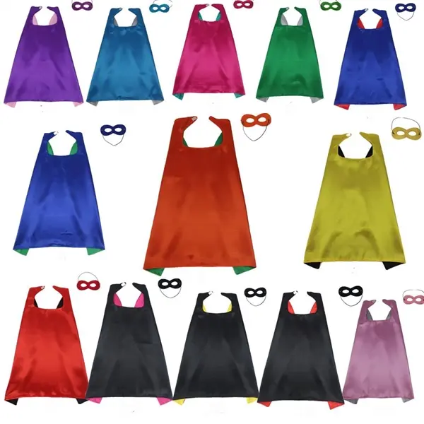 Custom Kids Superhero Cape & Mask Set with Logo
