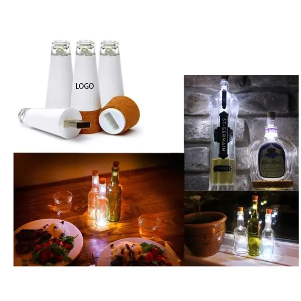 Rechargeable LED Bottle Stopper With USB Interface Reserved
